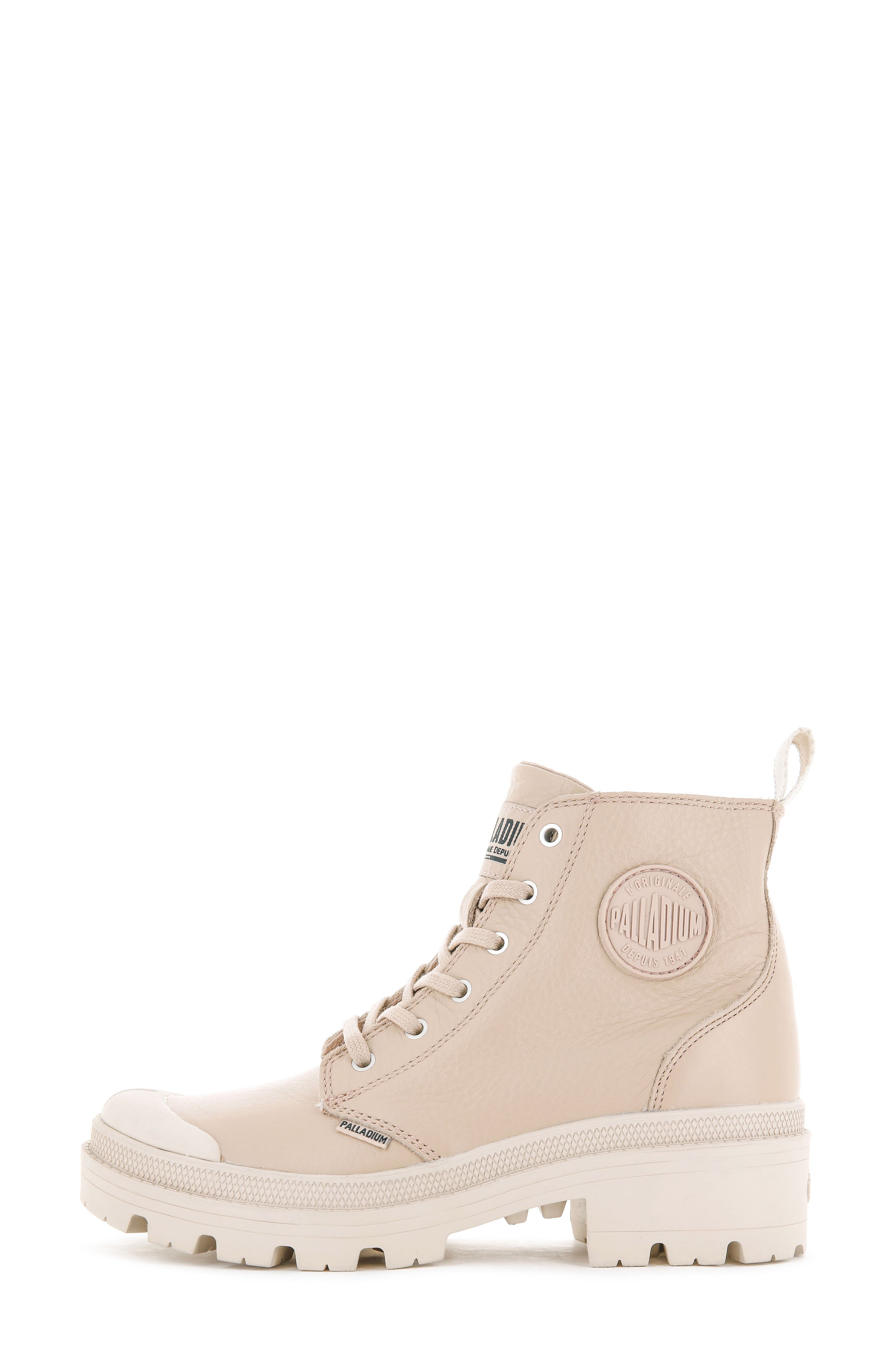Palladium Pallabase Leather Bootie, Alternate, color, Tan Dust