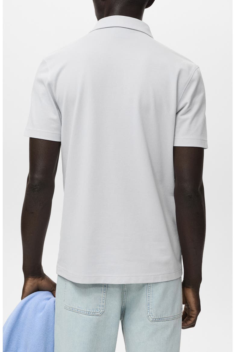 Solid Cotton Blend Piqué Polo, Alternate, color, IVORY WHITE