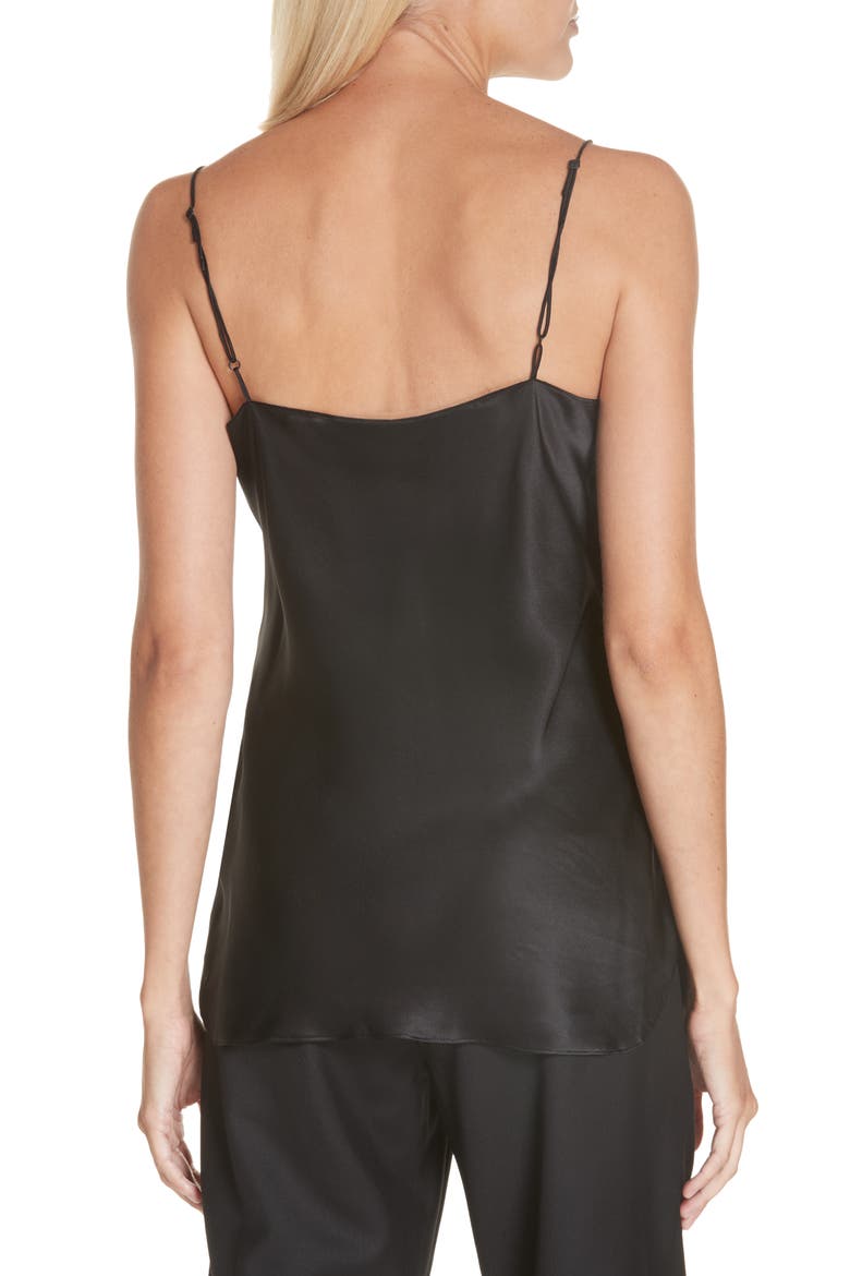 Isabella Silk Camisole, Alternate, color, BLACK
