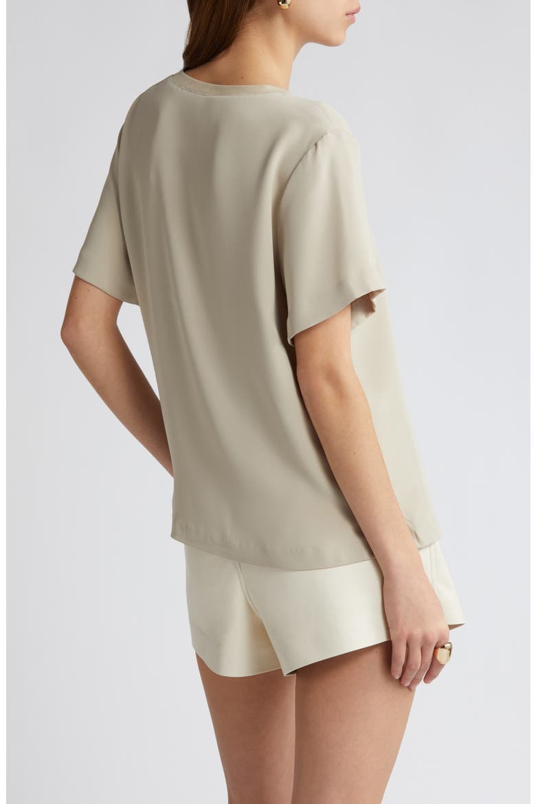 Matte Satin Tee, Alternate, color, TAN OXFORD