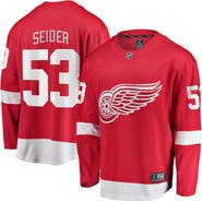 FANATICS Men's Fanatics Moritz Seider Red Detroit Red Wings Home Breakaway Player Jersey