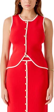 MARSY Contrast Knit Vest