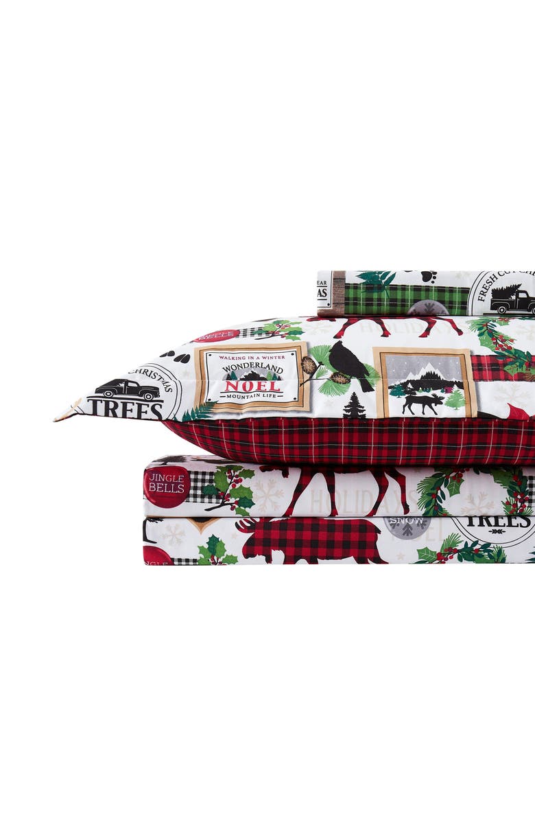 SOUTHSHORE FINE LINENS Merrytown Christmas Oversize Holiday Duvet Set, Alternate, color, Merry Town Christmas