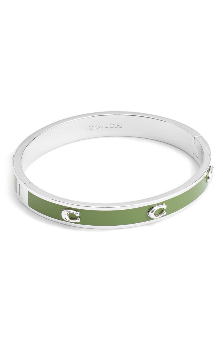 COACH Enamel Hinge Bracelet, Main, color, 