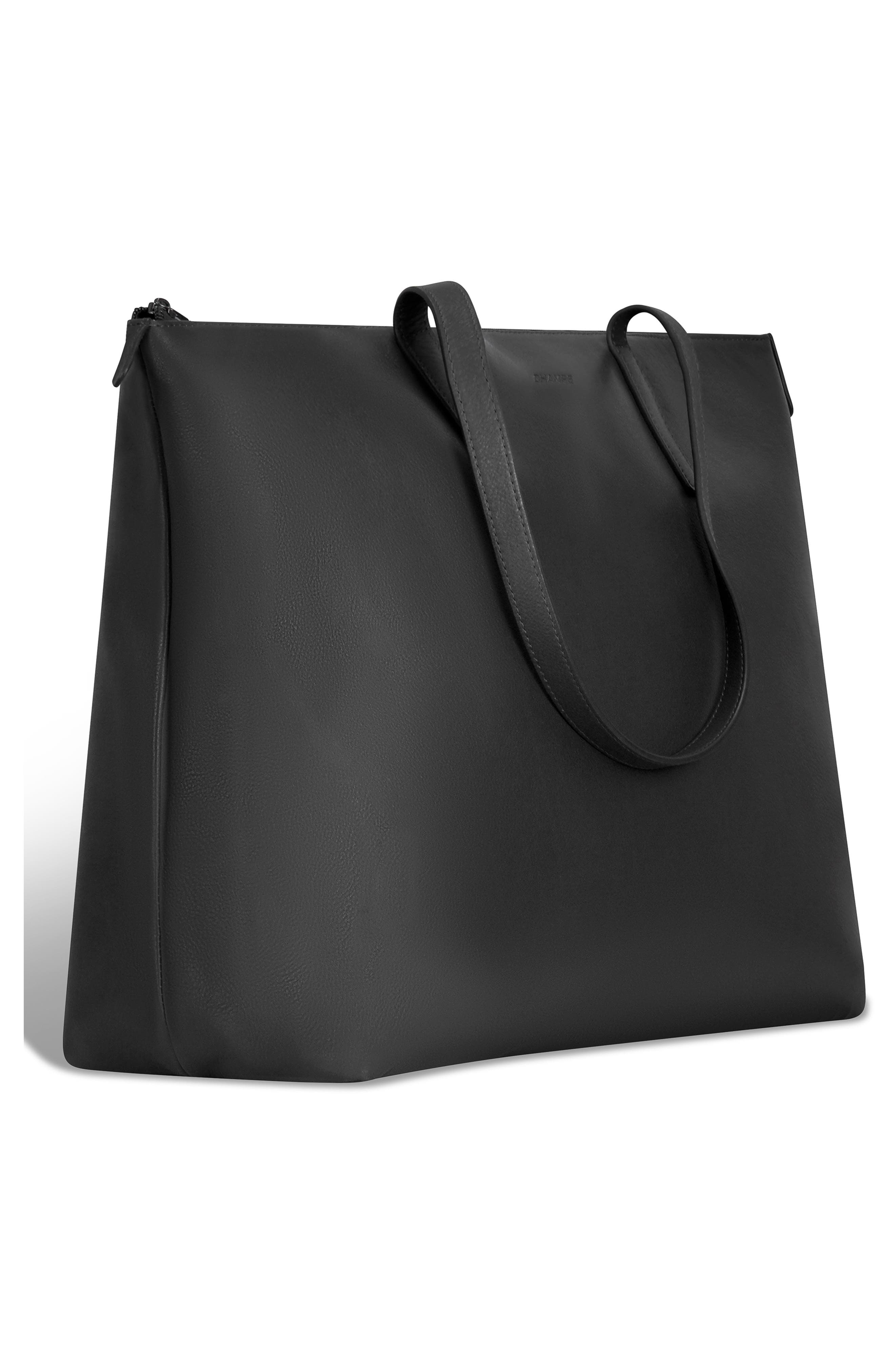 Onyx Leather Business Tote, Alternate, color, BLACK
