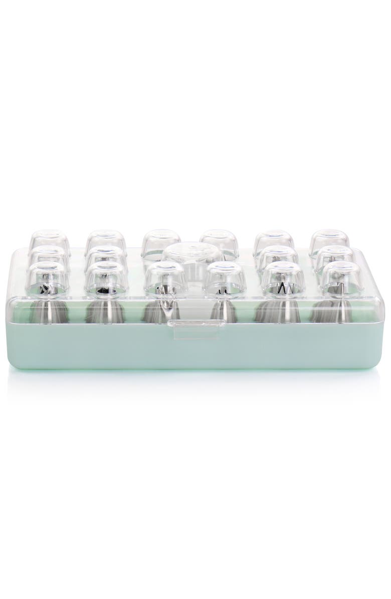 MARTHA STEWART 16 Piece Stainless Steel Assorted Cake Decorating Nozzles, Alternate, color, Turquoise