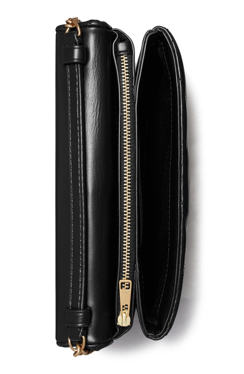 Tory Burch Kira Diamond Quilt Crossbody, Alternate, color, Black