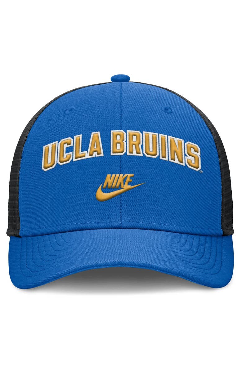 Nike Men's Nike Blue/Black UCLA Bruins Legacy Arch Rise Performance Trucker Adjustable Hat, Alternate, color, Blue