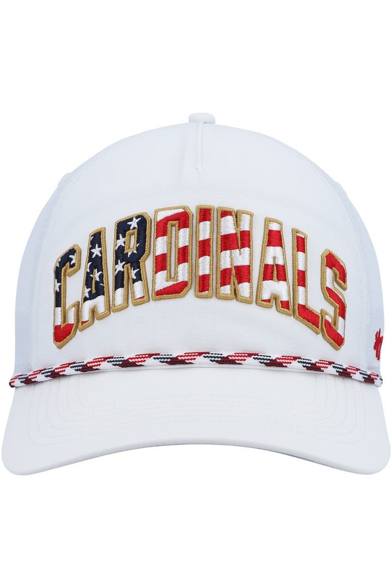 Men's '47 White St. Louis Cardinals Flag Flutter Hitch Snapback Hat, Alternate, color, White