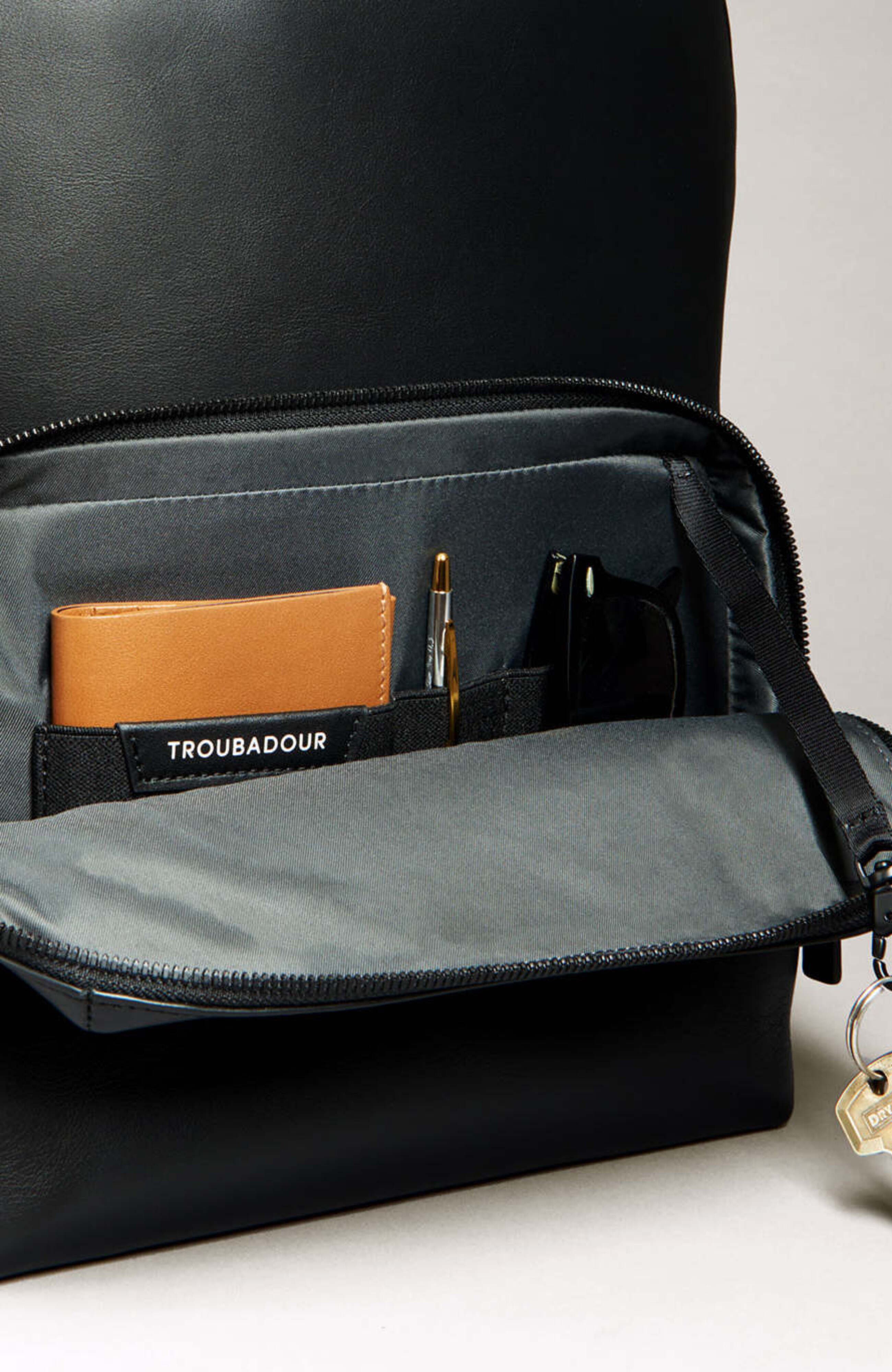 Troubadour Generation Leather Backpack, Alternate, color, Black