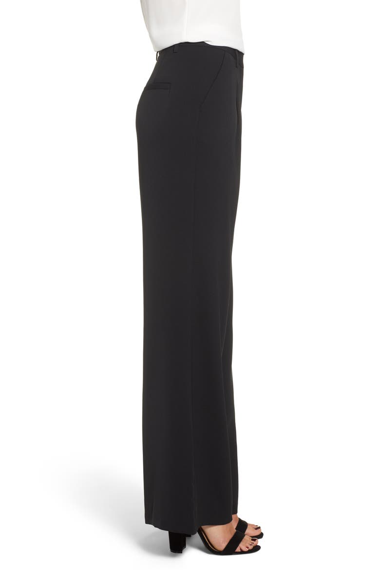 High Waist Flare Pants, Alternate, color, BLACK