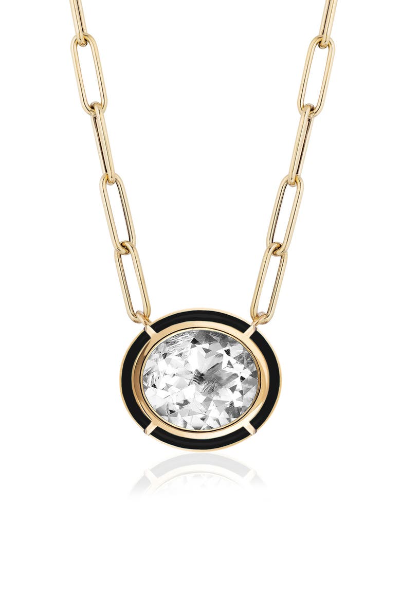 GOSHWARA Melange Blue Topaz Pendant Necklace, Alternate, color, Rock Crystal/ Onyx