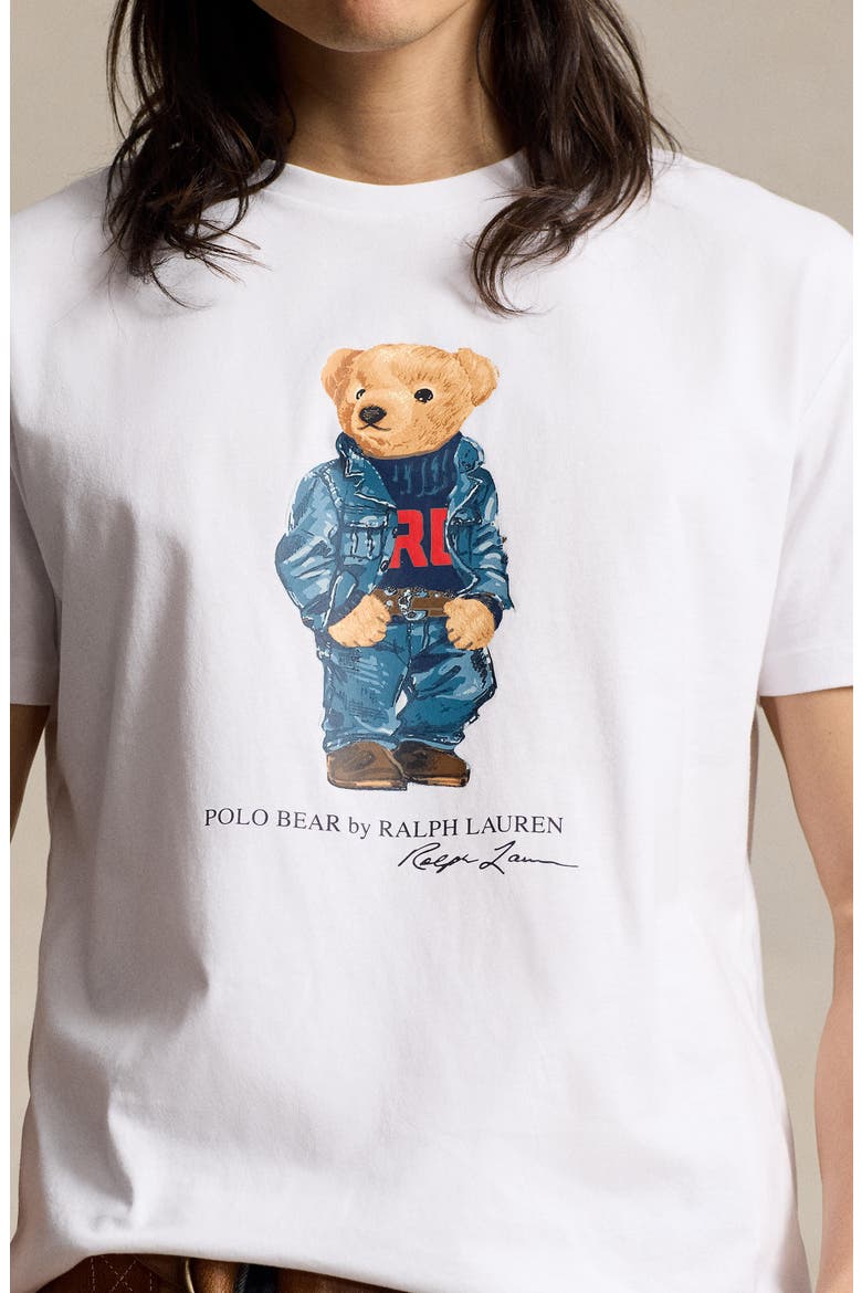Polo Bear Graphic T-Shirt, Alternate, color, F24 WHITE DENIM BEAR
