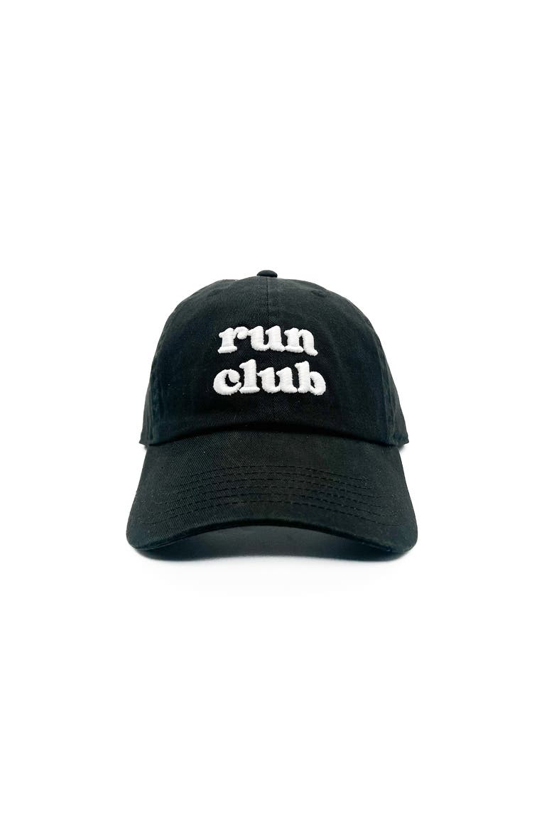 Run Club Baseball Hat, Main, color, Black