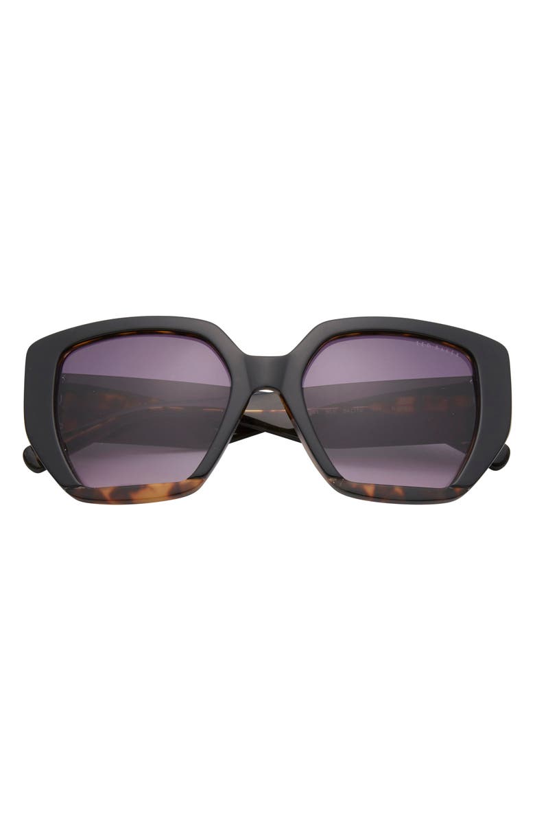 Ted Baker 54mm Gradient Square Sunglasses, Main, color, Black