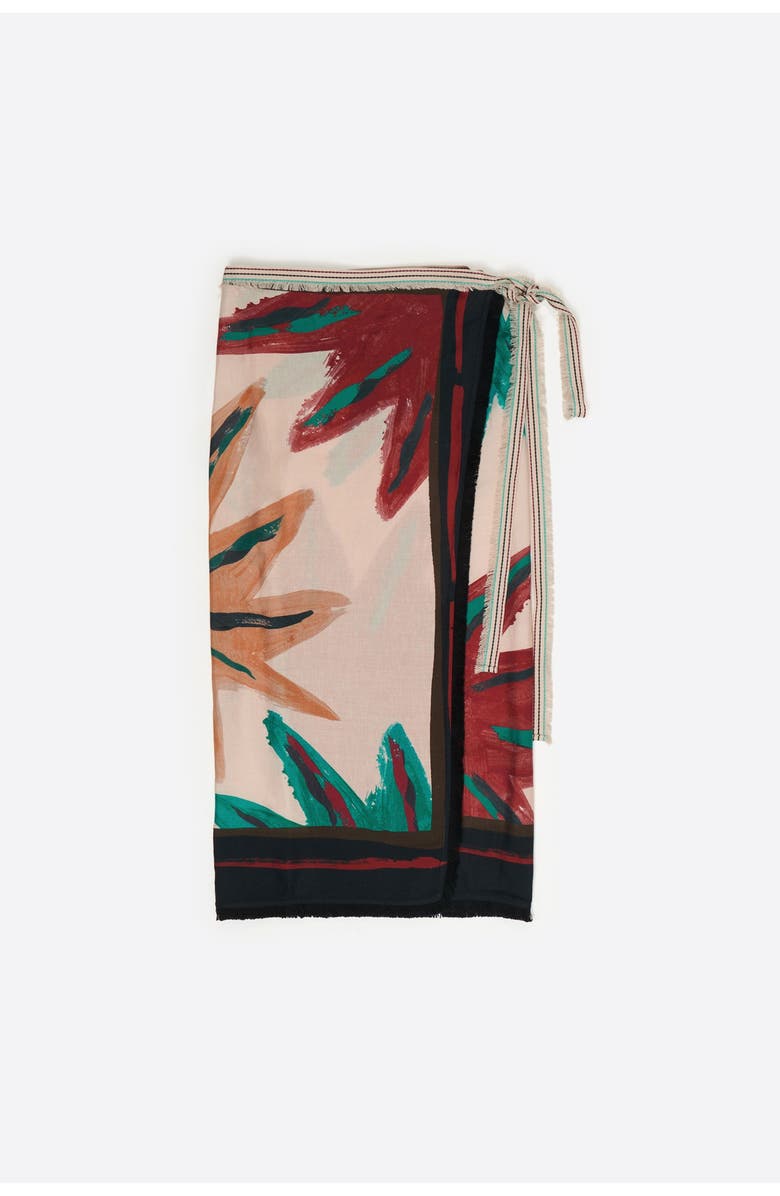 Bimba y Lola Positional Sun Midi Wrap Skirt, Alternate, color, Sun Positional