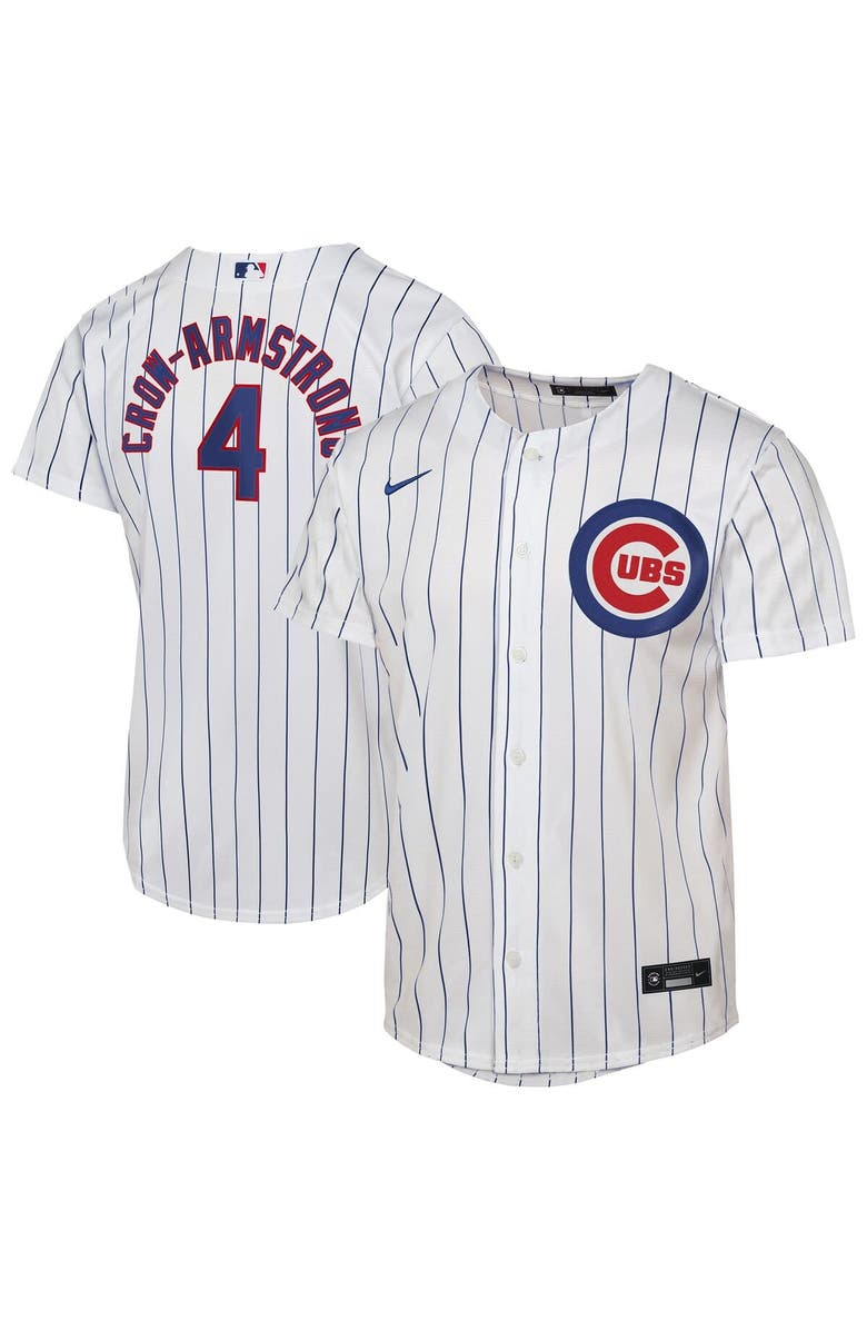 Nike Youth Nike Pete Crow-Armstrong White Chicago Cubs Home Replica Player Jersey, Main, color, White