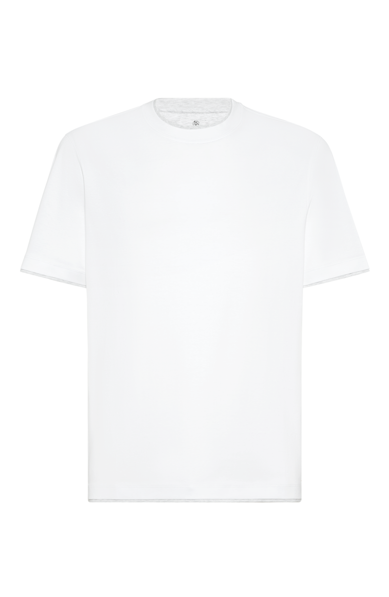 Brunello Cucinelli T-shirt with faux-layering, Main, color,