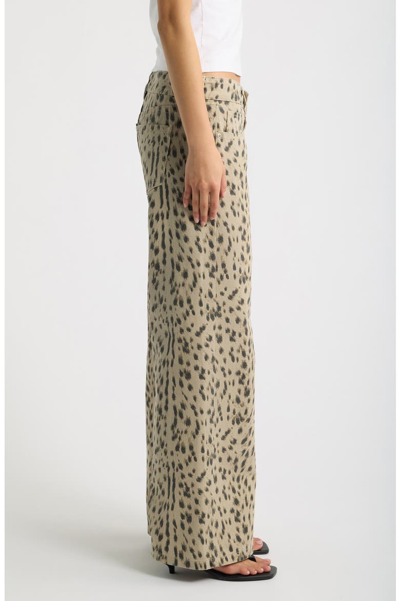 Low Rise Print Wide Leg Jeans, Alternate, color, BAMBI PRINT