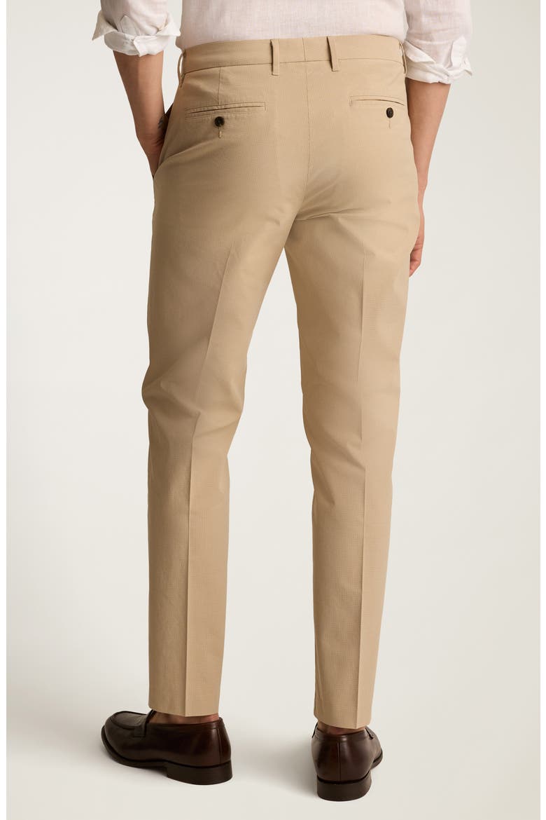 Weekday Warrior Slim Fit Flat Front Pants, Alternate, color, FRIDAY KHAKI MICRO HOUNDSTOOTH