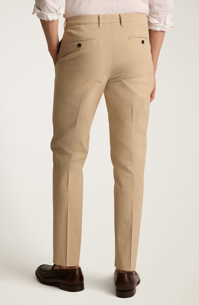 Bonobos Weekday Warrior Slim Fit Flat Front Pants, Alternate, color, Friday Khaki Micro Houndstooth