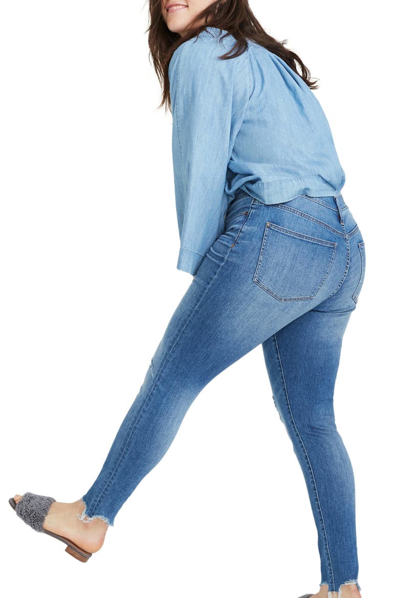 9-Inch Torn Knee Skinny Jeans, Alternate, color, FRANKIE
