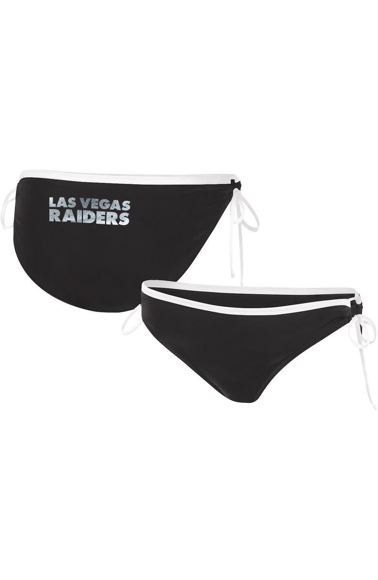 G-III 4HER BY CARL BANKS Women's G-III 4Her by Carl Banks Black Las Vegas Raiders Perfect Match Bikini Bottom, Main, color, Black