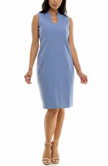 U-Neck Sleeveless Sheath Dress