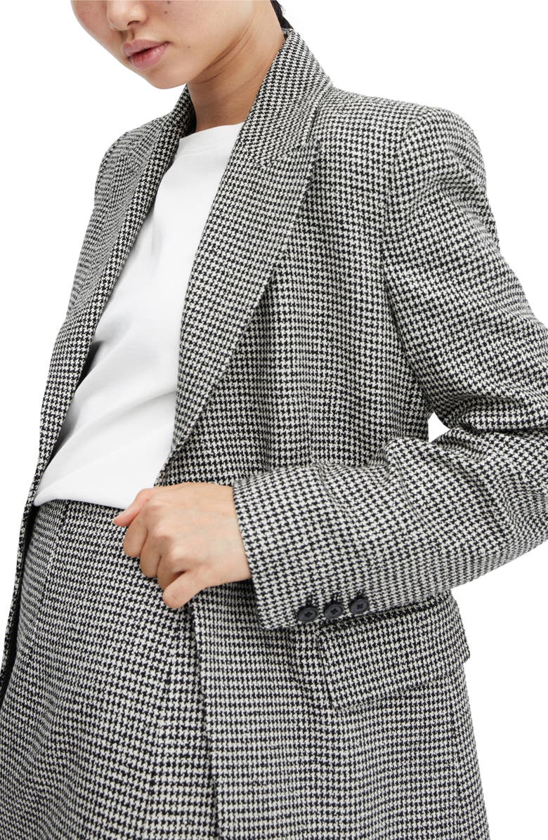 MANGO Houndstooth Check Blazer, Alternate, color,