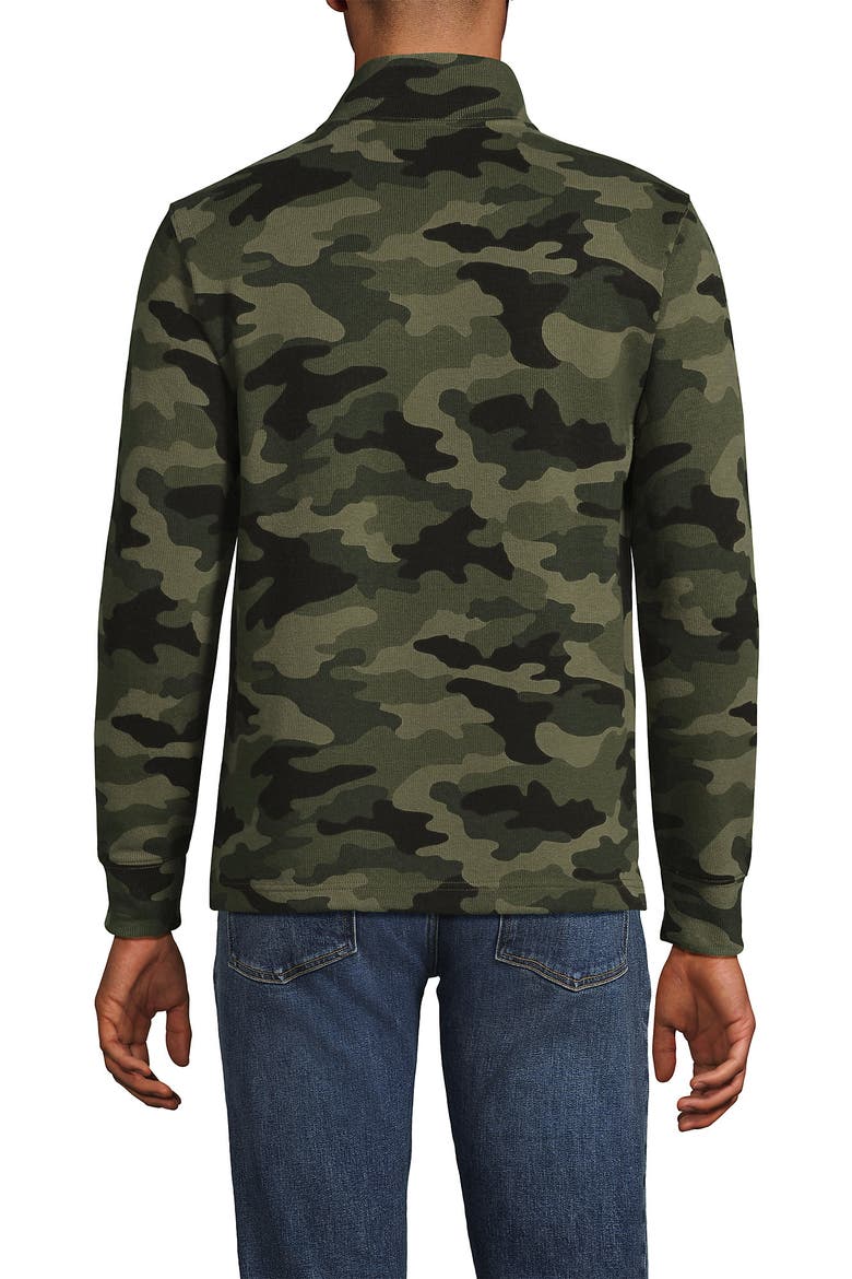 Bedford Rib Casual Quarter Zip Sweater, Alternate, color, River Stone Green Camo