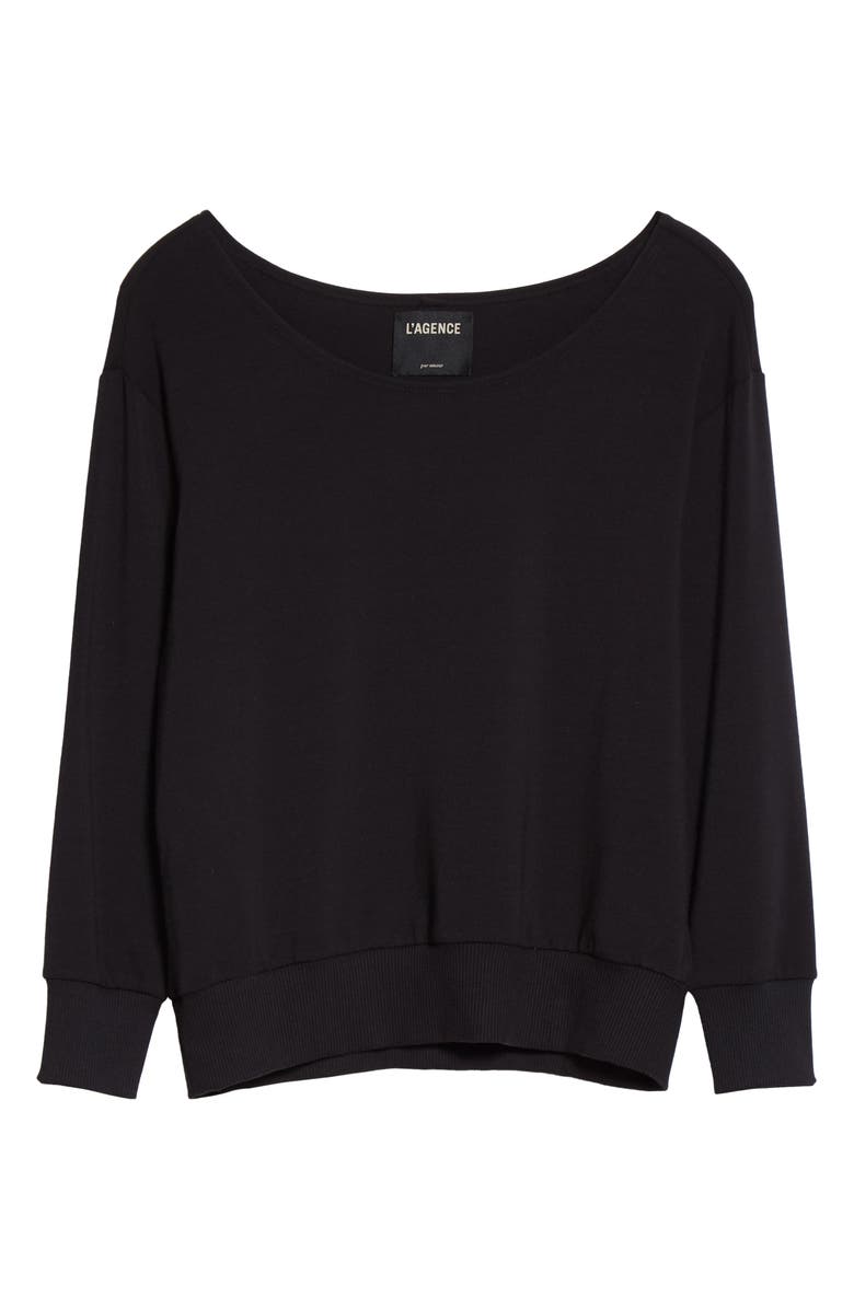 L'AGENCE Kimora One-Shoulder Top, Alternate, color, 