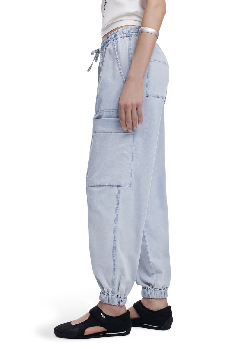 Desigual Chambray Cargo Joggers, Alternate, color, Light Blue