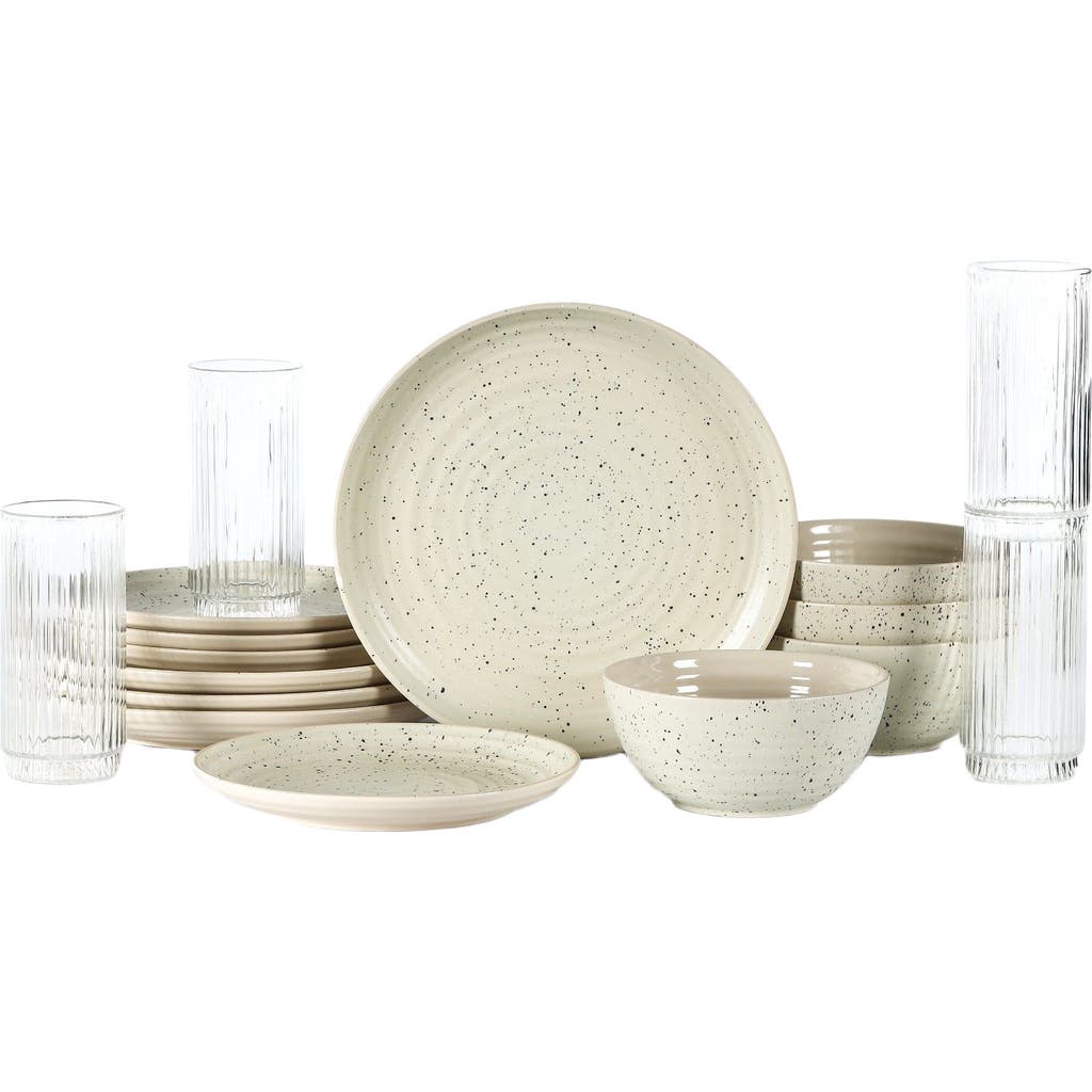 Stone Lain Dua Stoneware 16-piece Dinnerware Set In Neutral