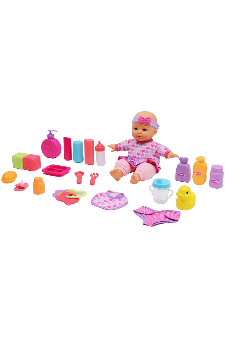 Baby Starter Set Lifelike Baby Doll And Accessories, Alternate, color, Multicolored
