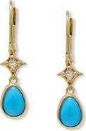 Anzie Jac & Jo Emilia Topaz & Turquoise Drop Earrings