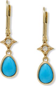 Anzie Jac & Jo Emilia Topaz & Turquoise Drop Earrings