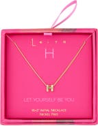 Leith Let Yourself Be You Bubble Initial Pendant Necklace