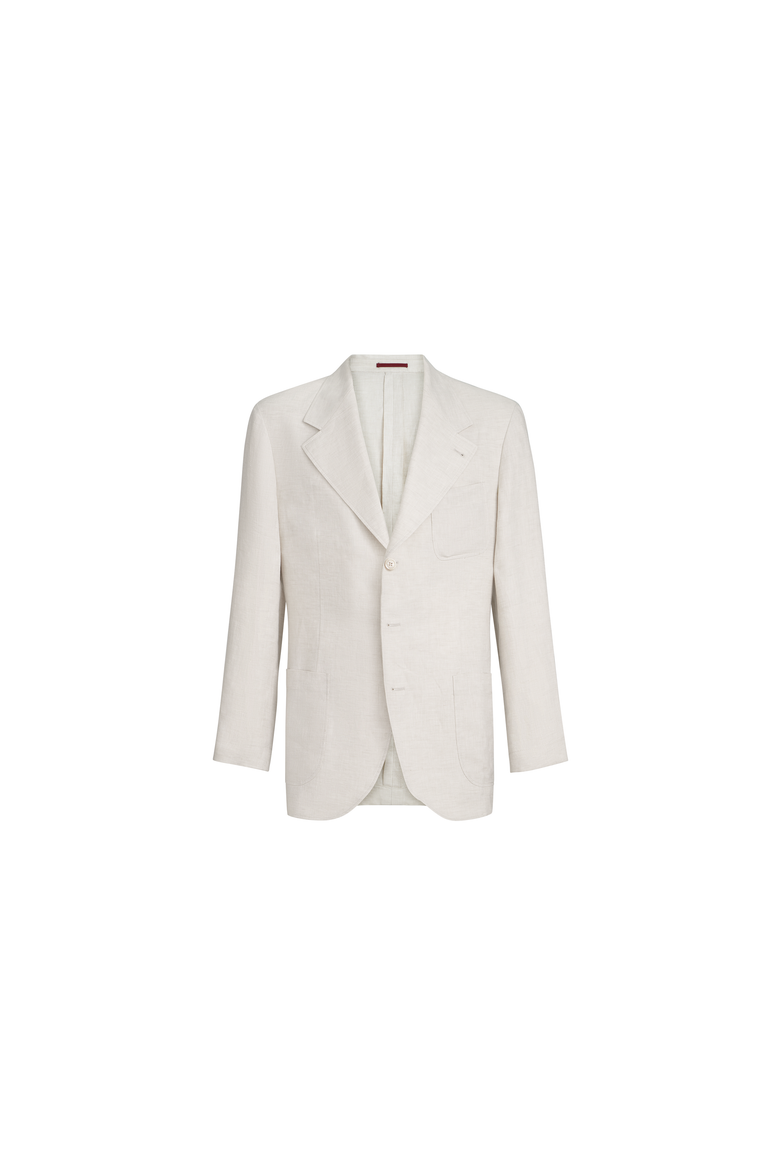 Linen micro chevron unlined blazer, Alternate, color, Shell