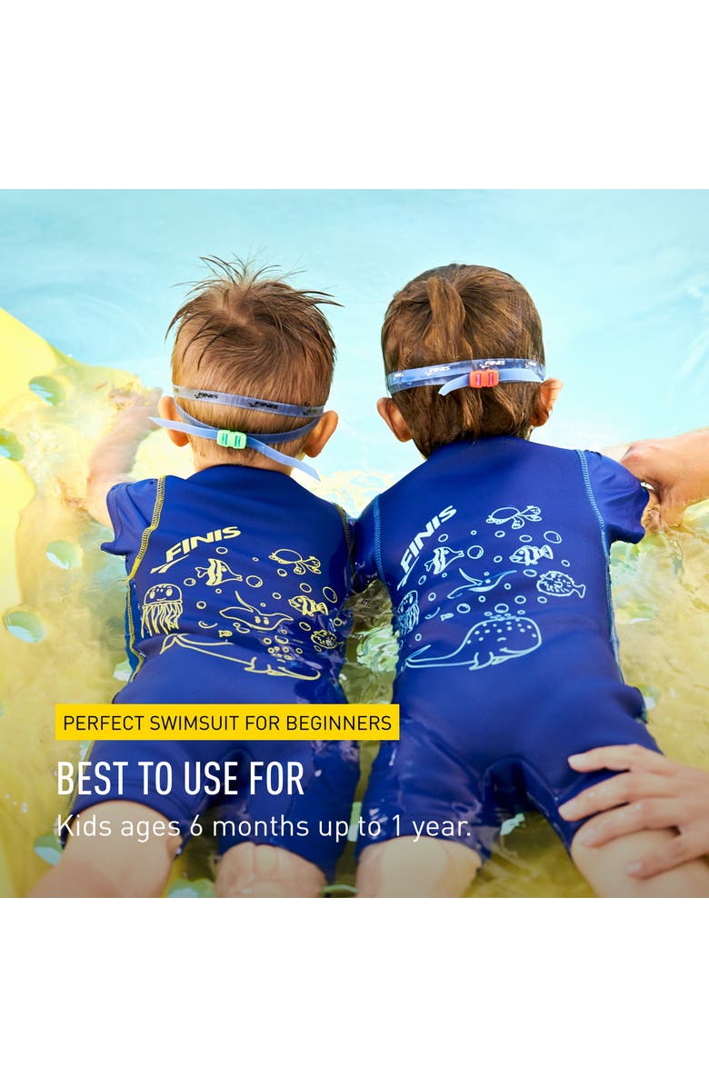 FINIS Cozy Thermal Swimsuit for Kids One Piece Swimwear UPF 50 and Up Sun Protection Warm SBR Foam Blue, Alternate, color, Blue