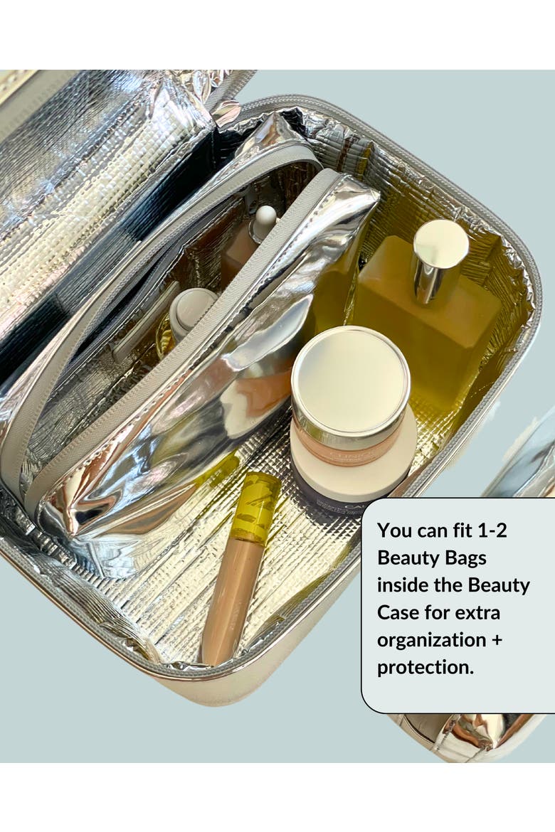 Performance Beauty Case + Strap, Alternate, color, Silver