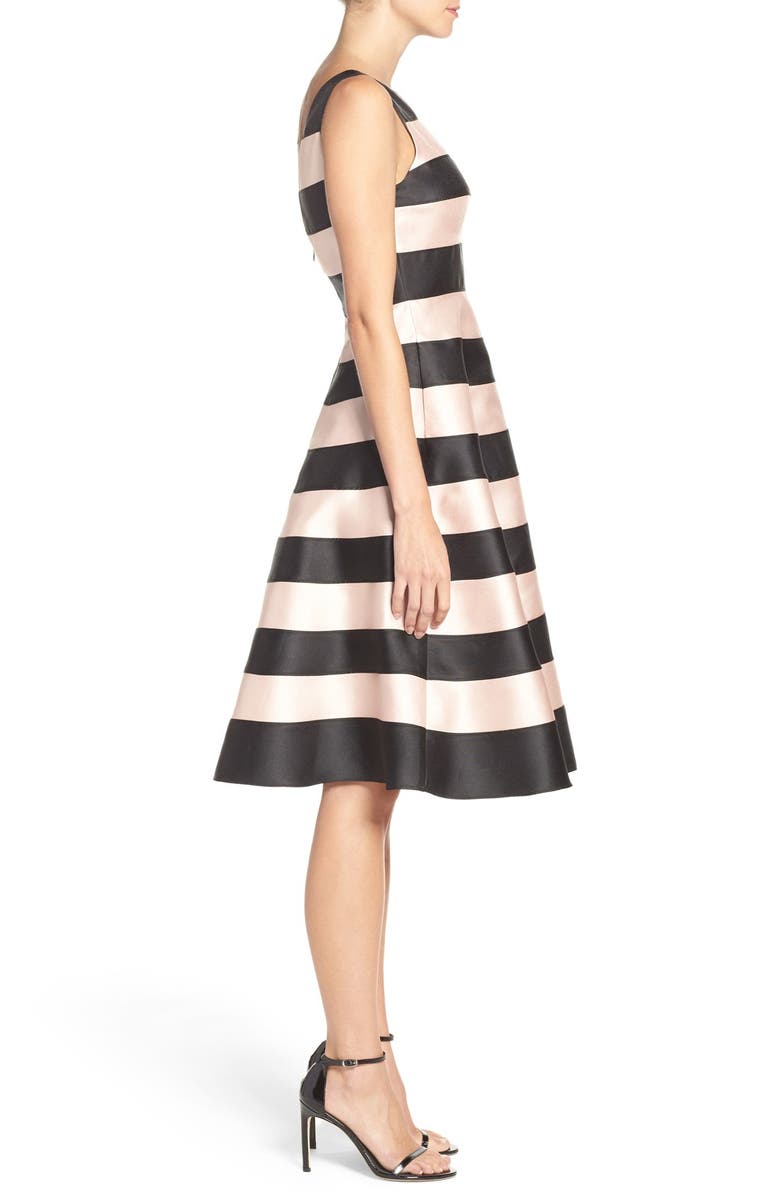 Adrianna Papell Stripe Mikado Midi Dress, Alternate, color,