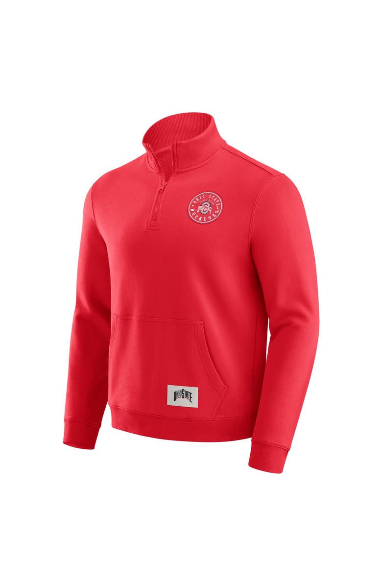 Darius Rucker Collection by Fanatics Men's Darius Rucker Collection by Fanatics Scarlet Ohio State Buckeyes Quarter-Zip Pullover, Alternate, color, Scarlet