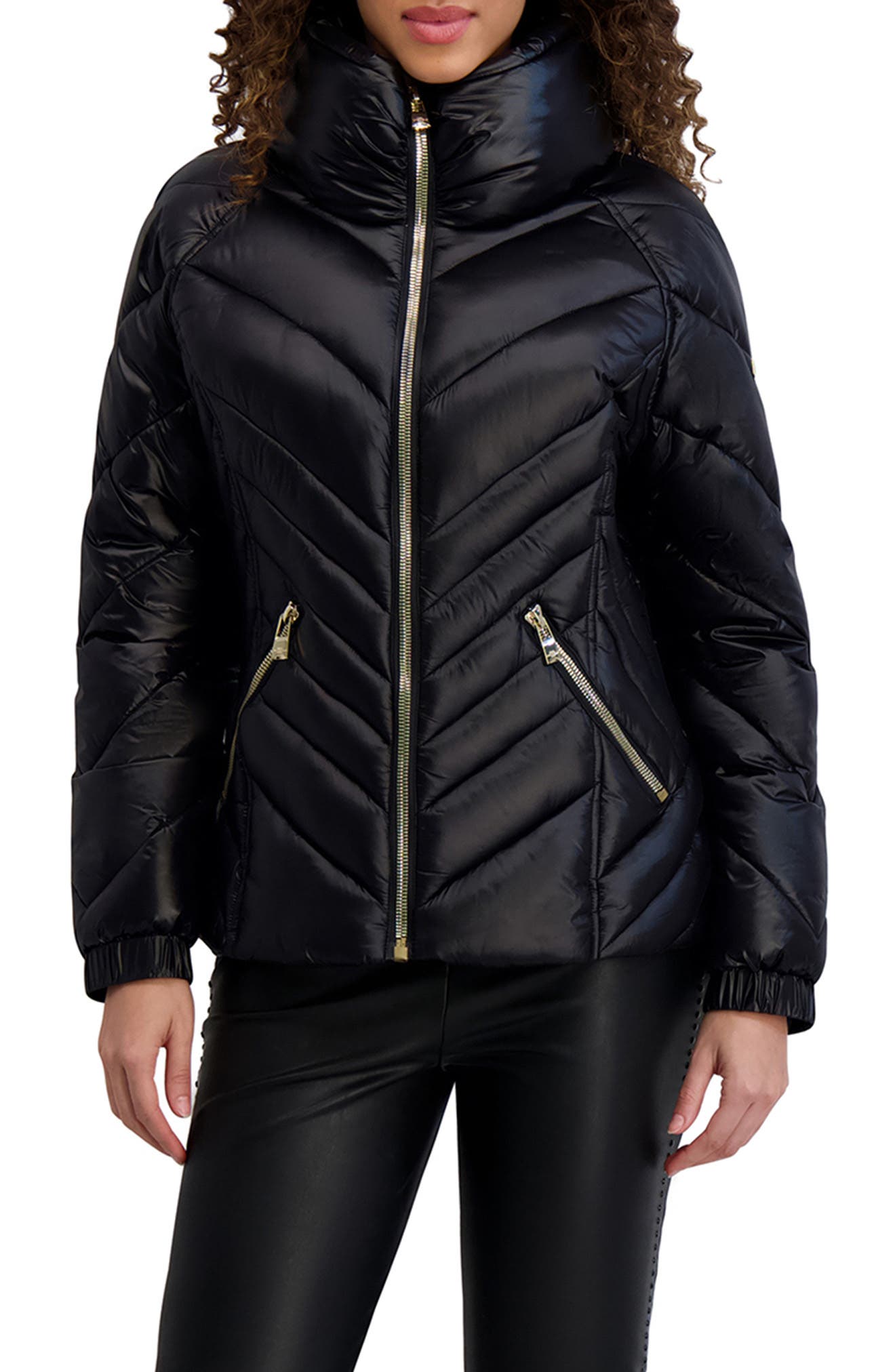 Raglan Sleeve Puffer Jacket