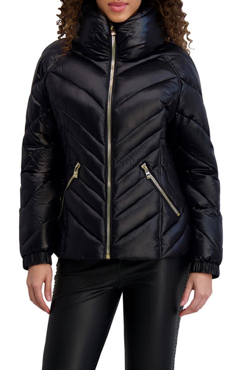 Raglan Sleeve Puffer Jacket