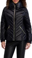 KARL LAGERFELD PARIS Raglan Sleeve Puffer Jacket