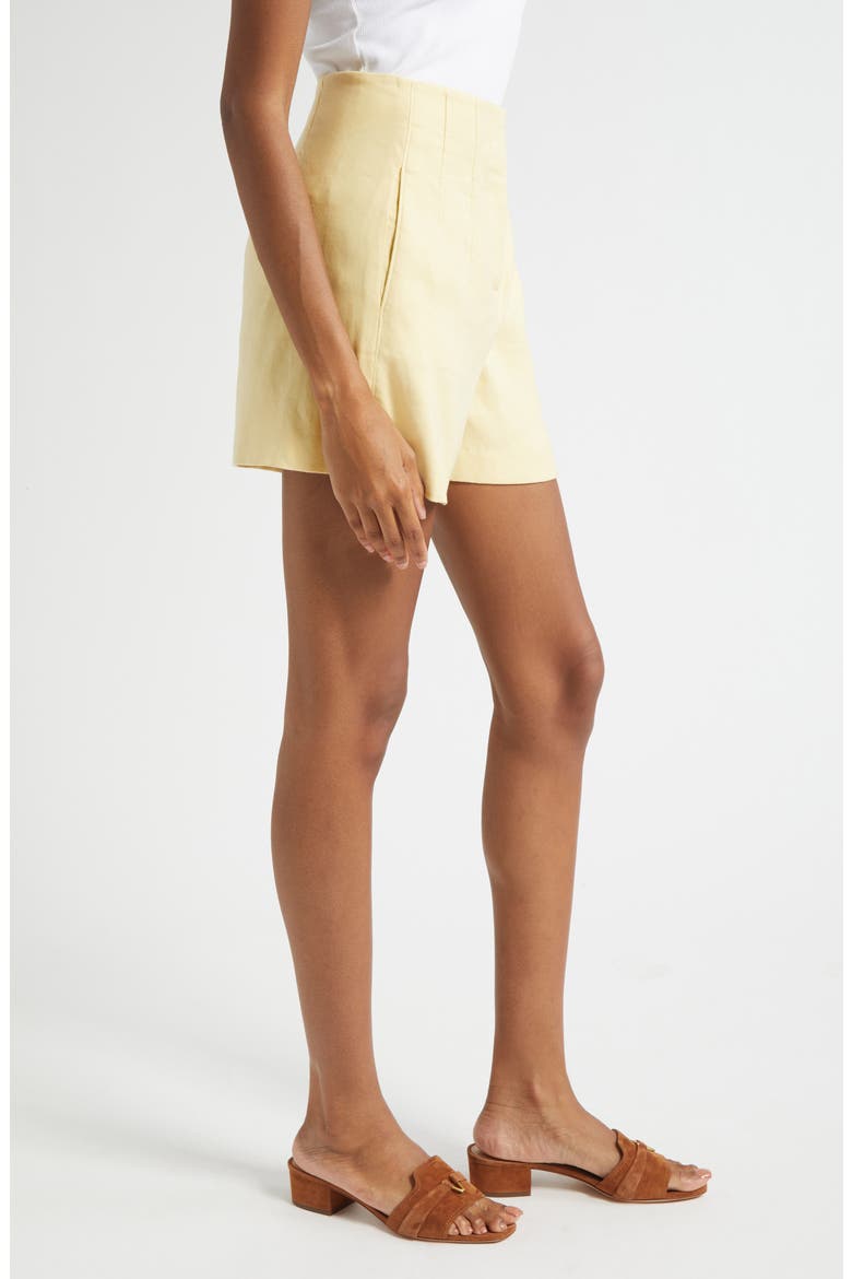 Brit Linen Blend Shorts, Alternate, color, CHAMOMILE