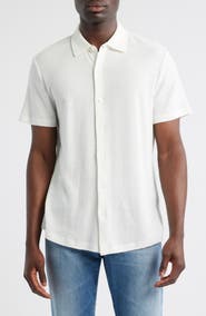 Robert Barakett Newman Short Sleeve Knit Button-Up Shirt
