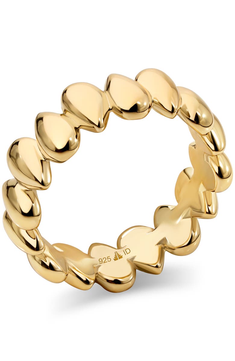 DEVATA Teardrop Eternity Band Ring in Gold Plated Sterling Silver, Alternate, color, Yellow Gold