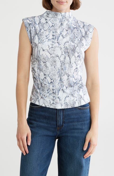 Funnel Neck Ruched Tank