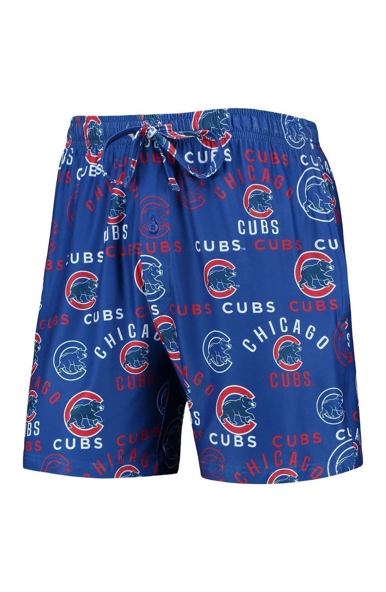 CONCEPTS SPORT Men's Concepts Sport Royal Chicago Cubs Flagship Allover Print Knit Jam Shorts, Alternate, color, 